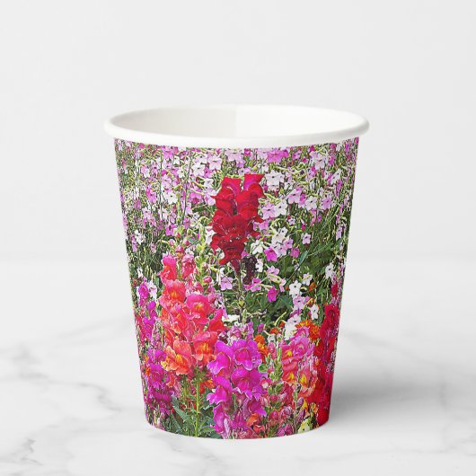 Farbenfrohe Snapdragon Garden Pappbecher (Links)