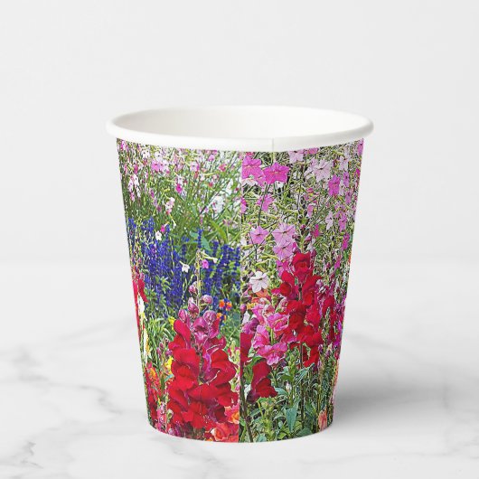 Farbenfrohe Snapdragon Garden Pappbecher (Rechts)