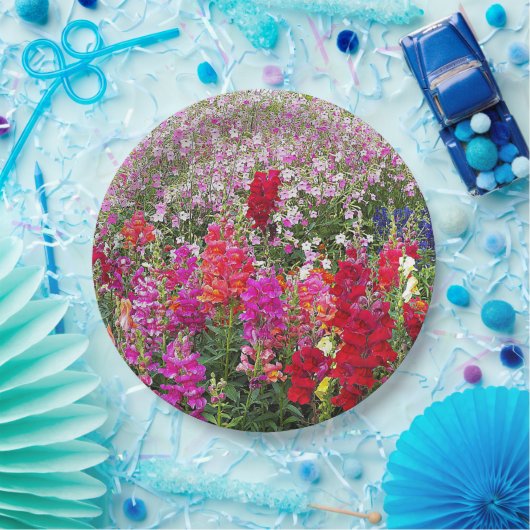 Farbenfrohe Snapdragon Garden Pappteller (Party)
