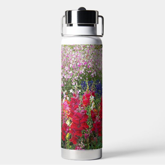 Farbenfrohe Snapdragon Garden Trinkflasche (Hinten)