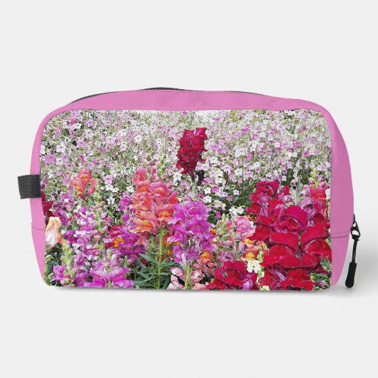 Farbenfrohe Snapdragon Garden Waschbeutel (Vorderseite)