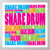 Farbenfrohe Snare Drum Poster (Vorne)