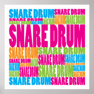 Farbenfrohe Snare Drum Poster