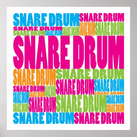 Farbenfrohe Snare Drum Poster (Vorne)