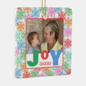 Farbenfrohe Snowflake Foto Keramik Keramikornament (Rechts)