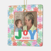 Farbenfrohe Snowflake Foto Keramik Keramikornament (Links)