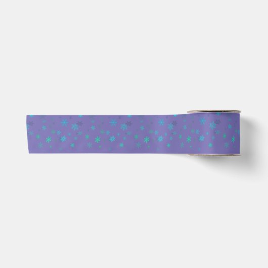 Farbenfrohe Snowflake Ribbon Satinband (Vorderseite)