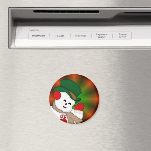 Farbenfrohe Snowman Weihnachtsmagnete Magnet (In Situ (Geschirrspüler))