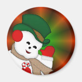 Farbenfrohe Snowman Weihnachtsmagnete Magnet (Vorne)