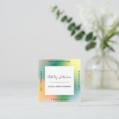 Farbenfrohe Social Media Manager Green Gradient Co Quadratische Visitenkarte (Stehend Vorderseite)