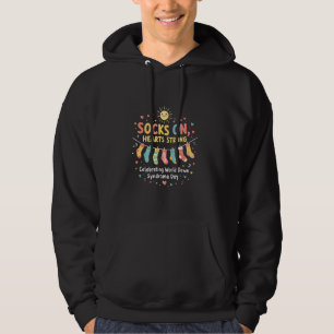 Farbenfrohe Socken für das Herzmuster für Down S Hoodie