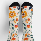Farbenfrohe Socken mit einem Blumenmuster aus Oran (Oben)