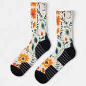 Farbenfrohe Socken mit einem Blumenmuster aus Oran (Links)