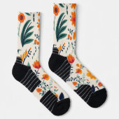 Farbenfrohe Socken mit einem Blumenmuster aus Oran (Rechts)