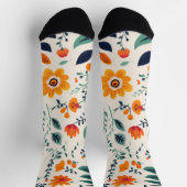 Farbenfrohe Socken mit einem Blumenmuster aus Oran (Oben)