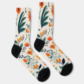 Farbenfrohe Socken mit einem Blumenmuster aus Oran (Rechts)
