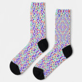Farbenfrohe Socken mit einem lebendigen abstrakten (Linkes Detail)