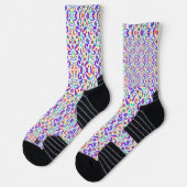 Farbenfrohe Socken, verziert mit einem lebendigen, Socken (Links)