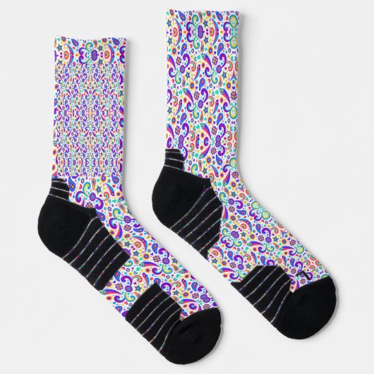 Farbenfrohe Socken, verziert mit einem lebendigen, Socken (Rechts)