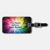 Farbenfrohe Softball; Baseball Gepäckanhänger (Vorderseite horizontal)