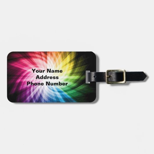 Farbenfrohe Softball; Baseball Gepäckanhänger (Vorderseite horizontal)