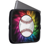 Farbenfrohe Softball; Baseball Laptopschutzhülle (Vorne Rechts)