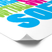 Farbenfrohe Softball Poster (Ecke)