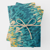 Farbenfrohe Solarfackeln im Retrostil Geschenkpapier Set (Beispiel)