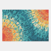 Farbenfrohe Solarfackeln im Retrostil Geschenkpapier Set (Vorderseite)