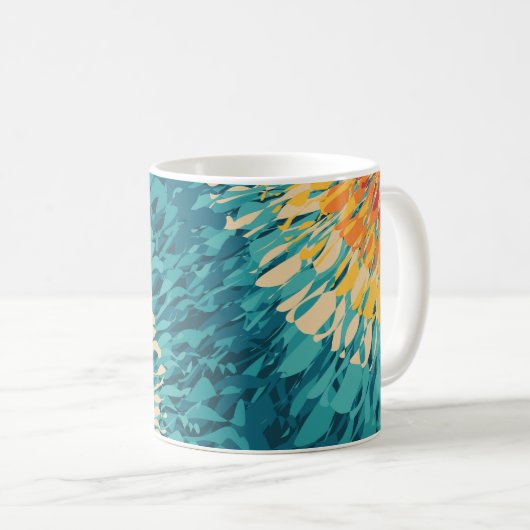 Farbenfrohe Solarfackeln im Retrostil Kaffeetasse (VorderseiteRechts)