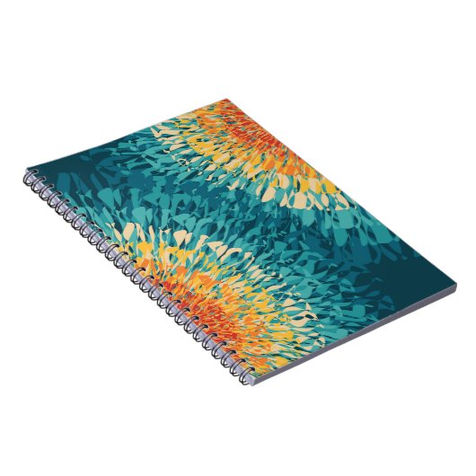 Farbenfrohe Solarfackeln im Retrostil Notizblock (Rechte Seite)