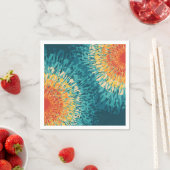 Farbenfrohe Solarfackeln im Retrostil Serviette (Beispiel)