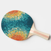 Farbenfrohe Solarfackeln im Retrostil Tischtennis Schläger (Seitenansicht)