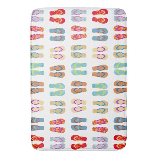 Farbenfrohe Sommer Beach Flip Flops Badematte (Vorderseite Vertikal)