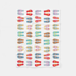 Farbenfrohe Sommer Beach Flip Flops Beach Blanket Fleecedecke