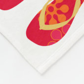 Farbenfrohe Sommer Beach Flip Flops Beach Blanket Fleecedecke (Ecke)