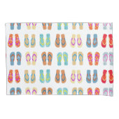Farbenfrohe Sommer Beach Flip Flops Beach Pillow C Kissenbezug (Vorderseite)