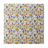 Farbenfrohe Sommer-Blume auf kleinen Druckkisten Fliese (Vorderseite)