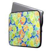 Farbenfrohe Sommer-Blume Laptop-Sieb Laptopschutzhülle (Vorderseite Links)