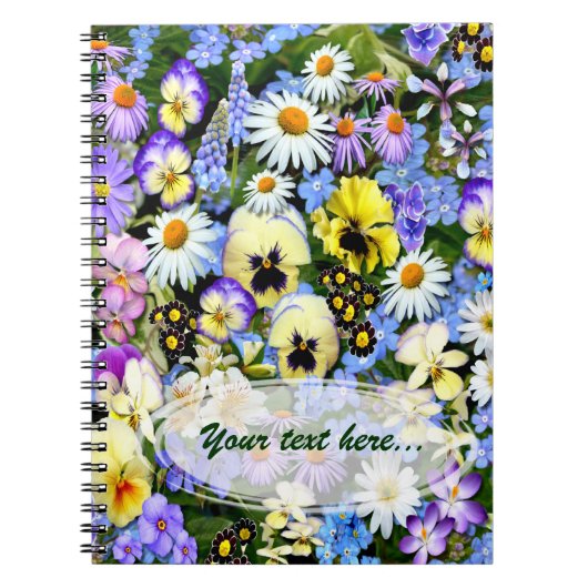 Farbenfrohe Sommer-Blume Notizblock (Vorderseite)