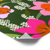 Farbenfrohe Sommer-Blume Poster (Ecke)