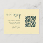 Farbenfrohe Sommer-Blume QR-Code, Hochzeitsszenari Begleitkarte (Vorderseite)