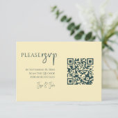Farbenfrohe Sommer-Blume QR-Code, Hochzeitsszenari Begleitkarte (Stehend Vorderseite)
