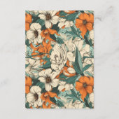 Farbenfrohe Sommer-Blume QR-Code, Hochzeitsszenari Begleitkarte (Rückseite)