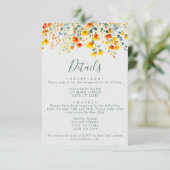 Farbenfrohe Sommer-Blumenzwiebeldetails Begleitkarte (Stehend Vorderseite)