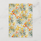 Farbenfrohe Sommer-Blumenzwiebeldetails Begleitkarte (Rückseite)