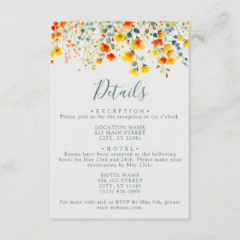 Farbenfrohe Sommer-Blumenzwiebeldetails Begleitkarte