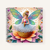 Farbenfrohe Sommer Fee Zwei Illustration Notizblock (Vorderseite)