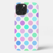 Farbenfrohe Sommer Pastel Polka Dots Art Muster iPhone Hülle (Rückseite)