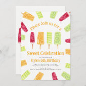 Farbenfrohe Sommer-Popsität Party Einladungen (Vorne/Hinten)